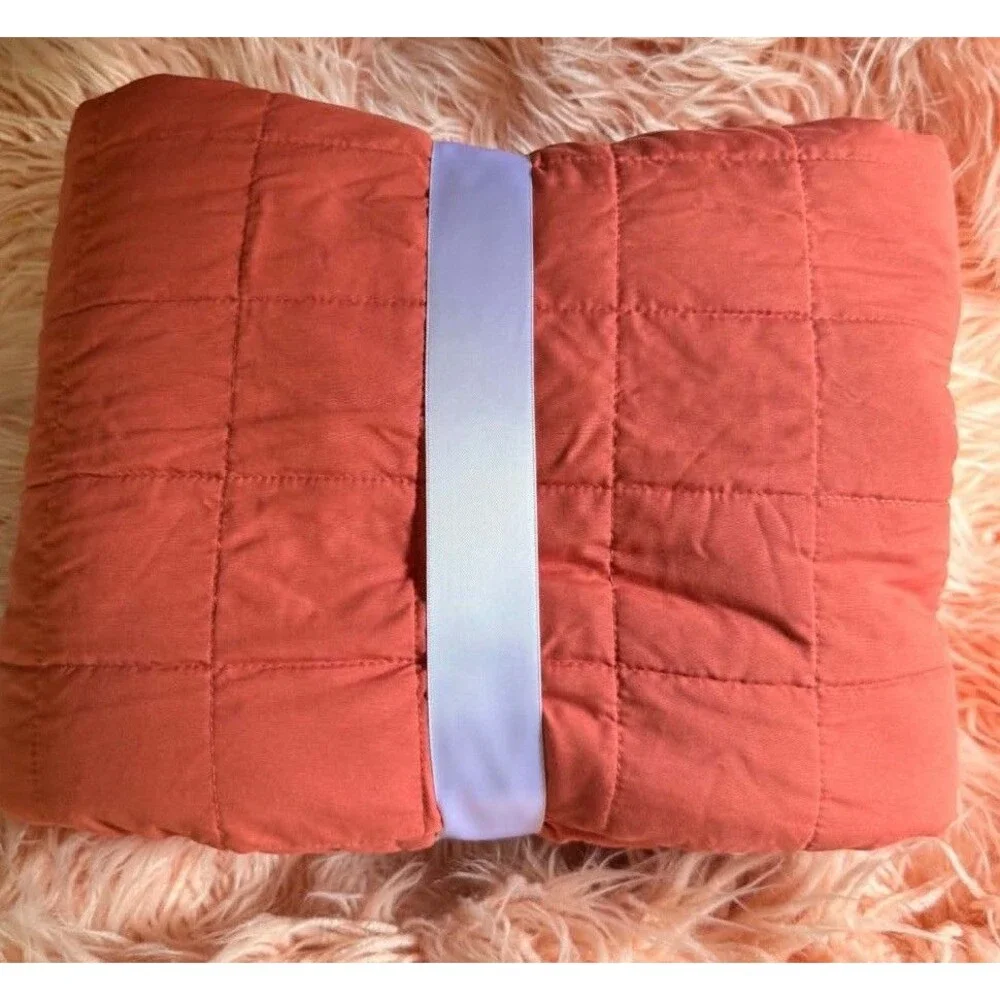 Pillowfort Twin Box Stitch Microfiber Kids Quilt Faded Rose New No Tags